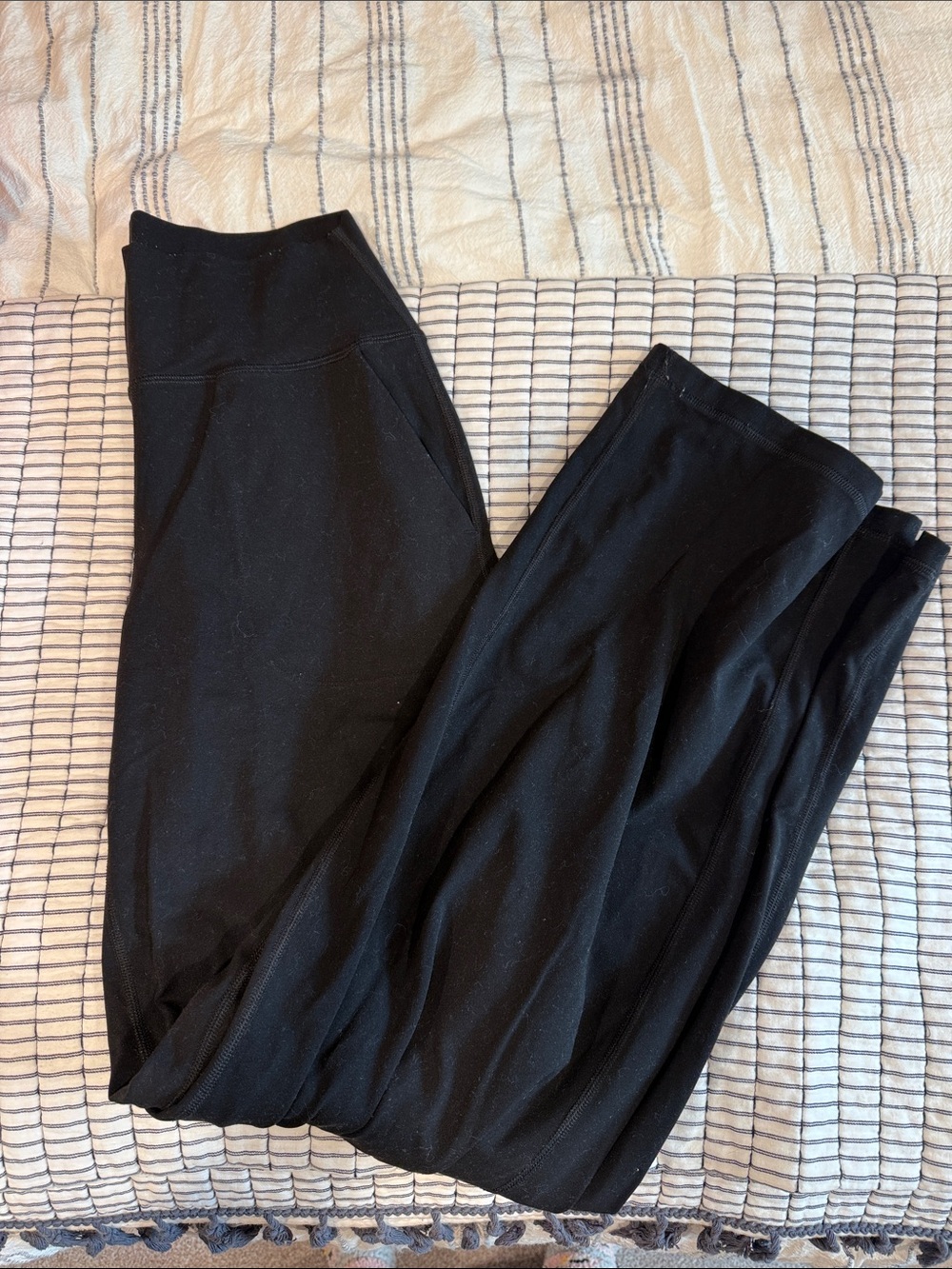 CRZ YOGA Black Wide-Leg Leggings